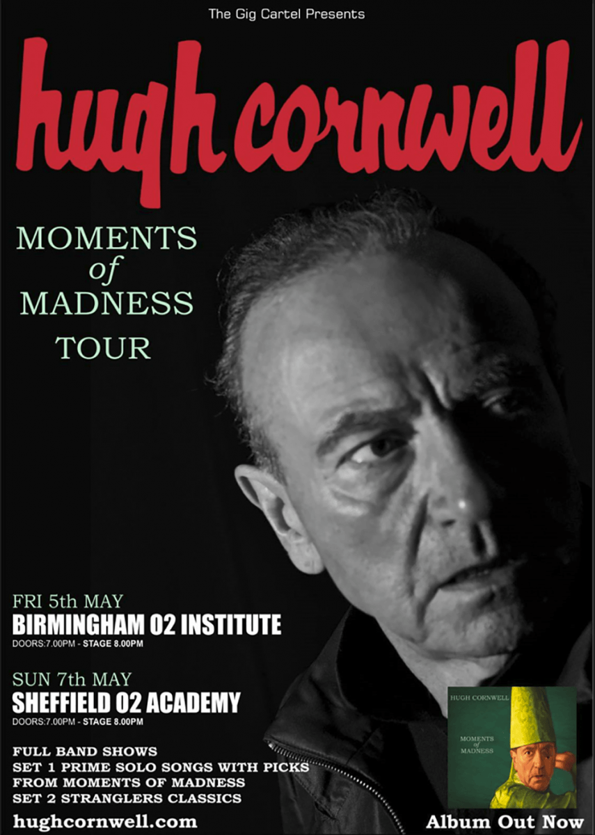 Hugh Cornwell announces May 2023 UK Tour Dates